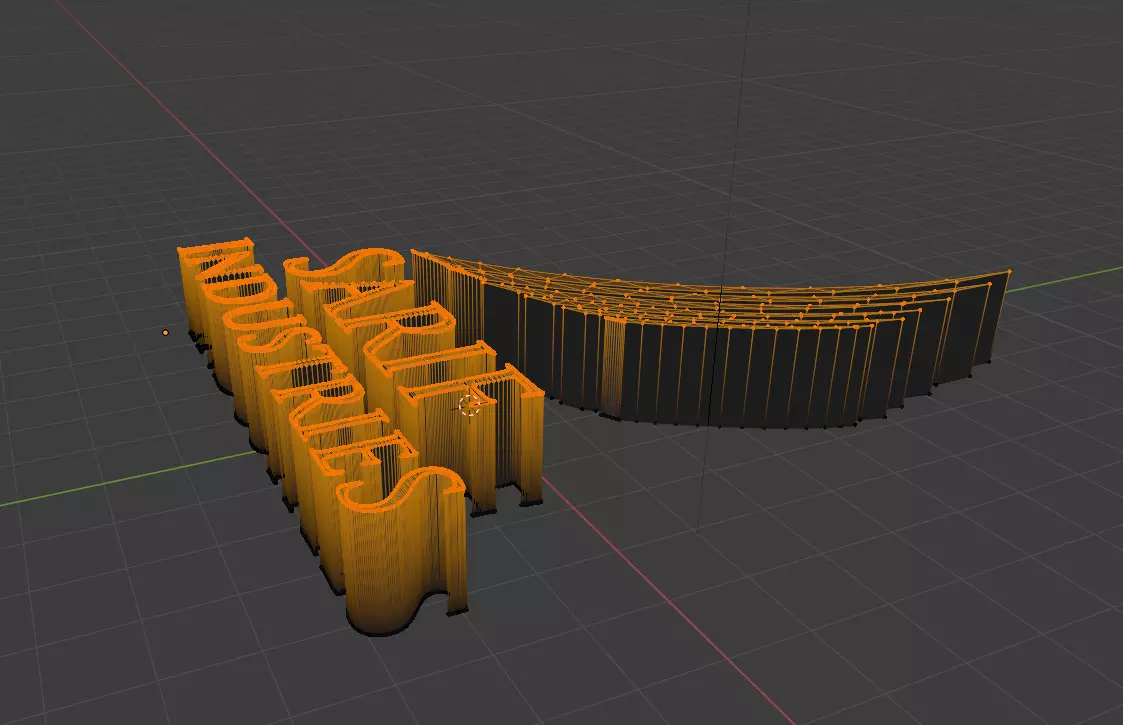 Industries orange letter 3D model_0