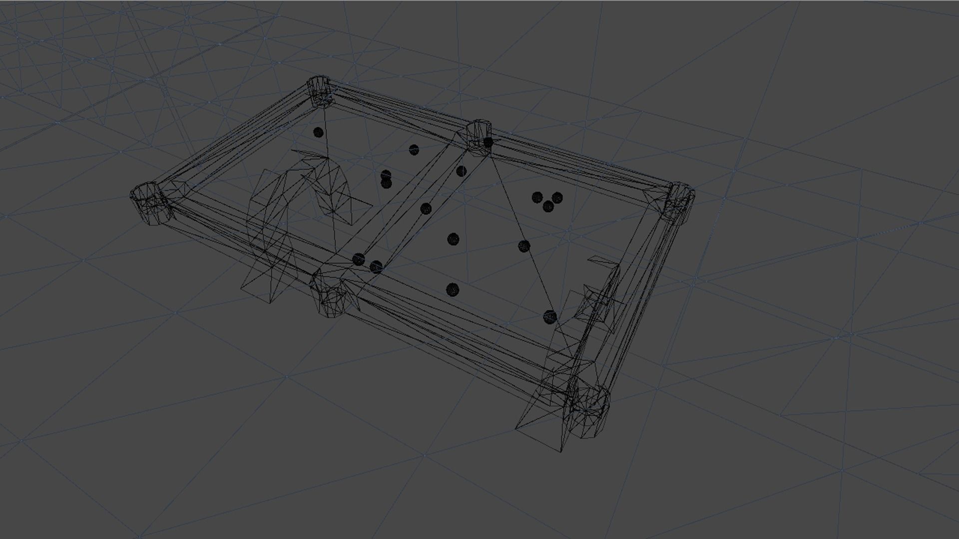 Billiards or pool table Low-poly 3D model_4