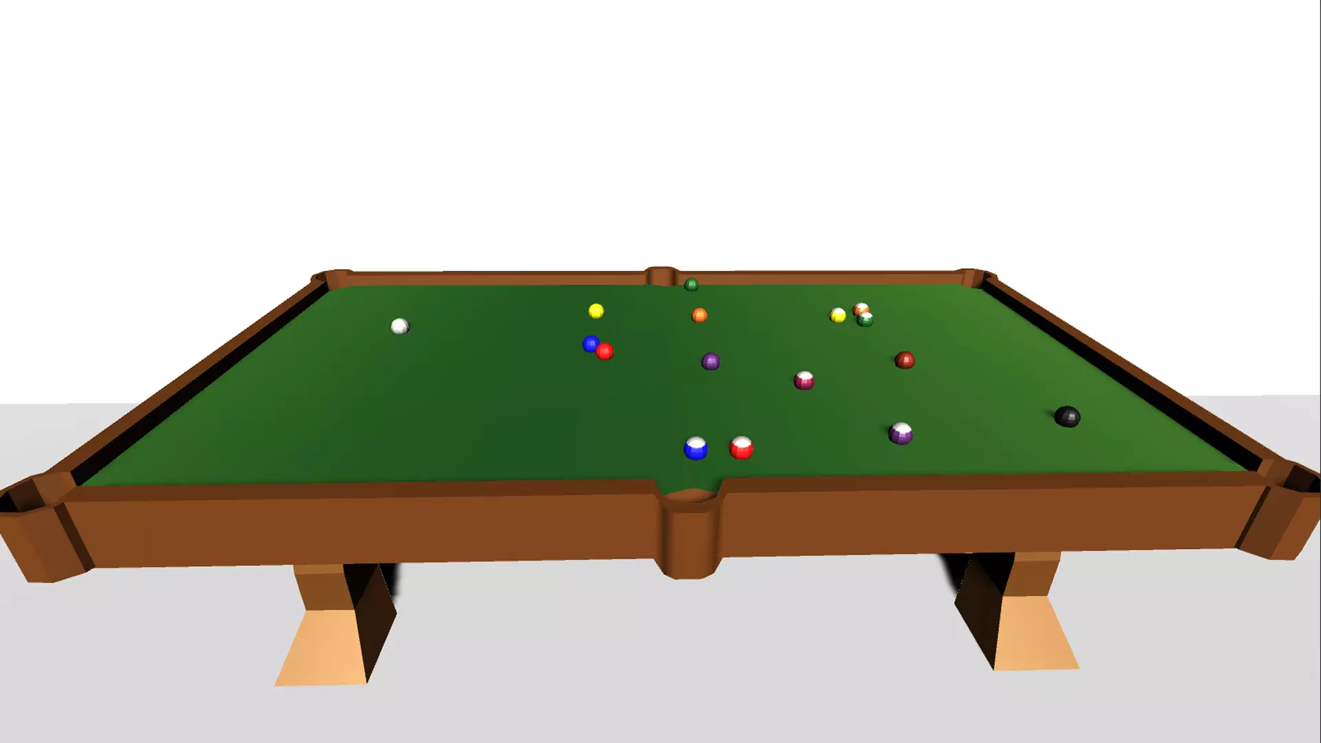 Billiards or pool table Low-poly 3D model_0
