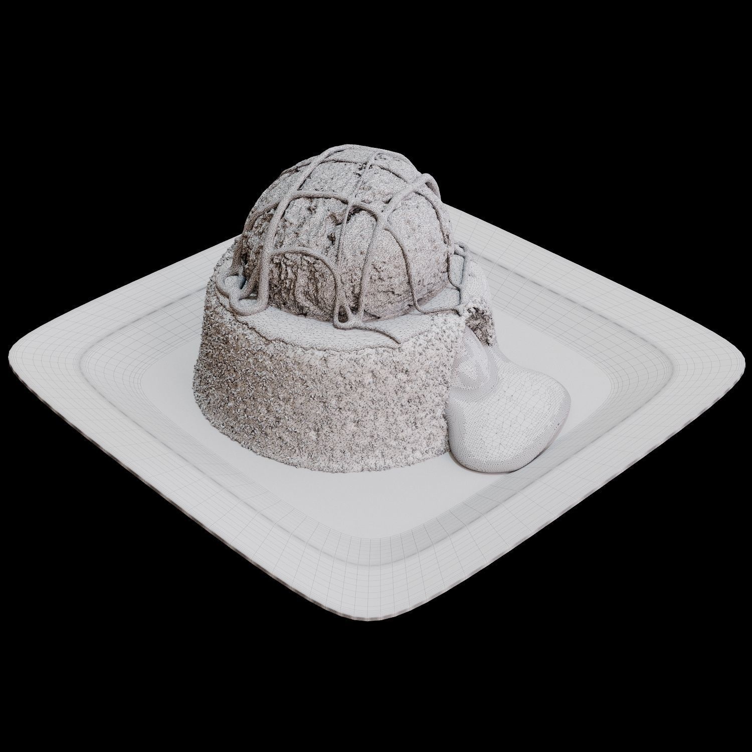 Chocolate Lava Cake 3D model_2