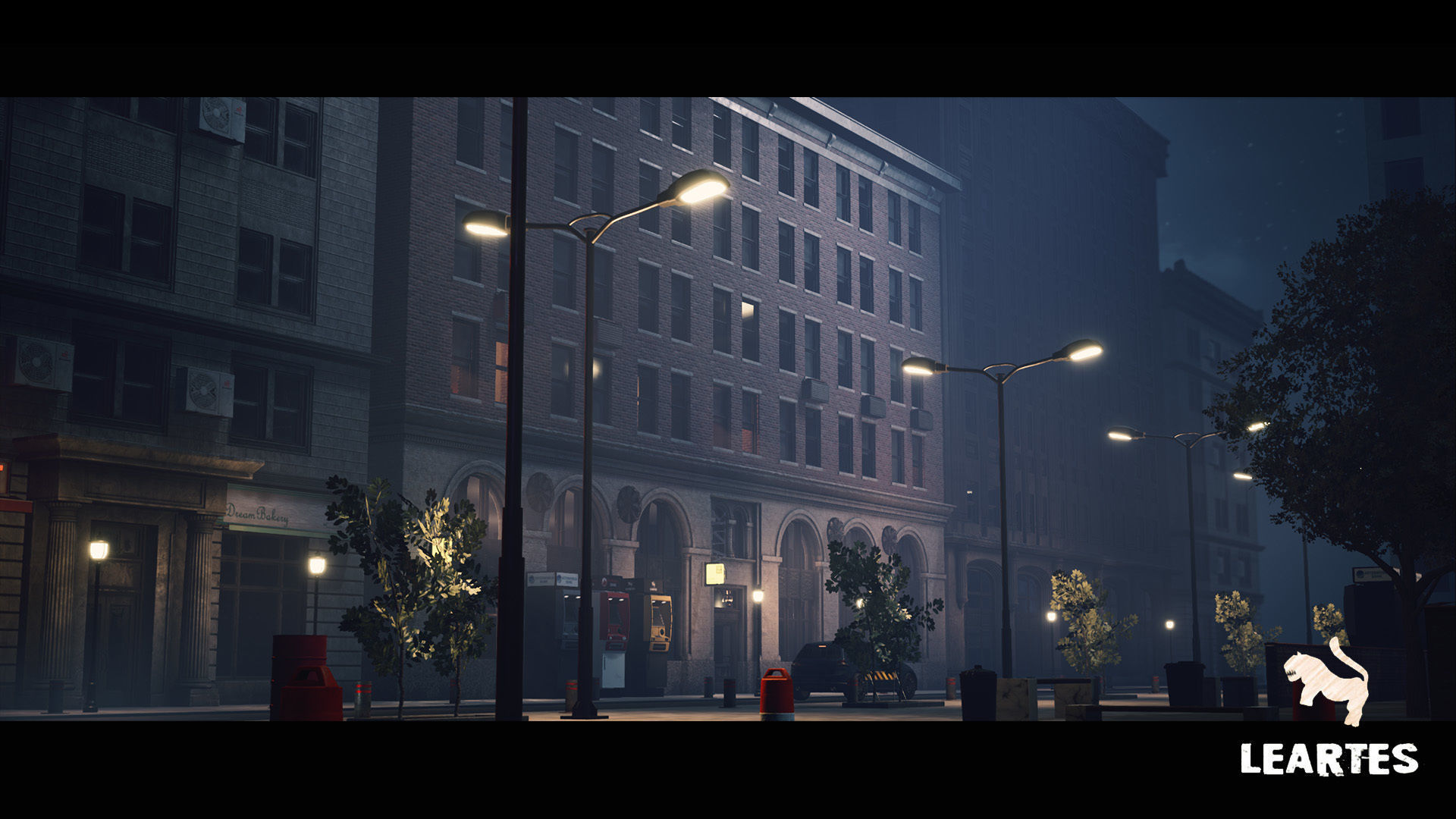 Modern City Downtown with Interiors Megapack - Buildings Low-poly 3D model_33