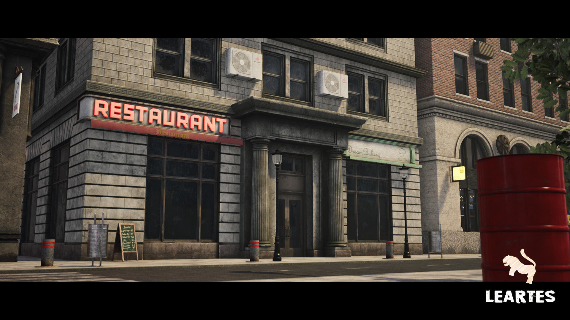 Modern City Downtown with Interiors Megapack - Buildings Low-poly 3D model_13