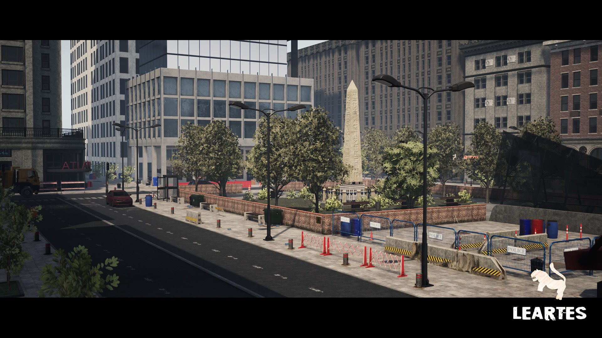 Modern City Downtown with Interiors Megapack - Buildings Low-poly 3D model_5