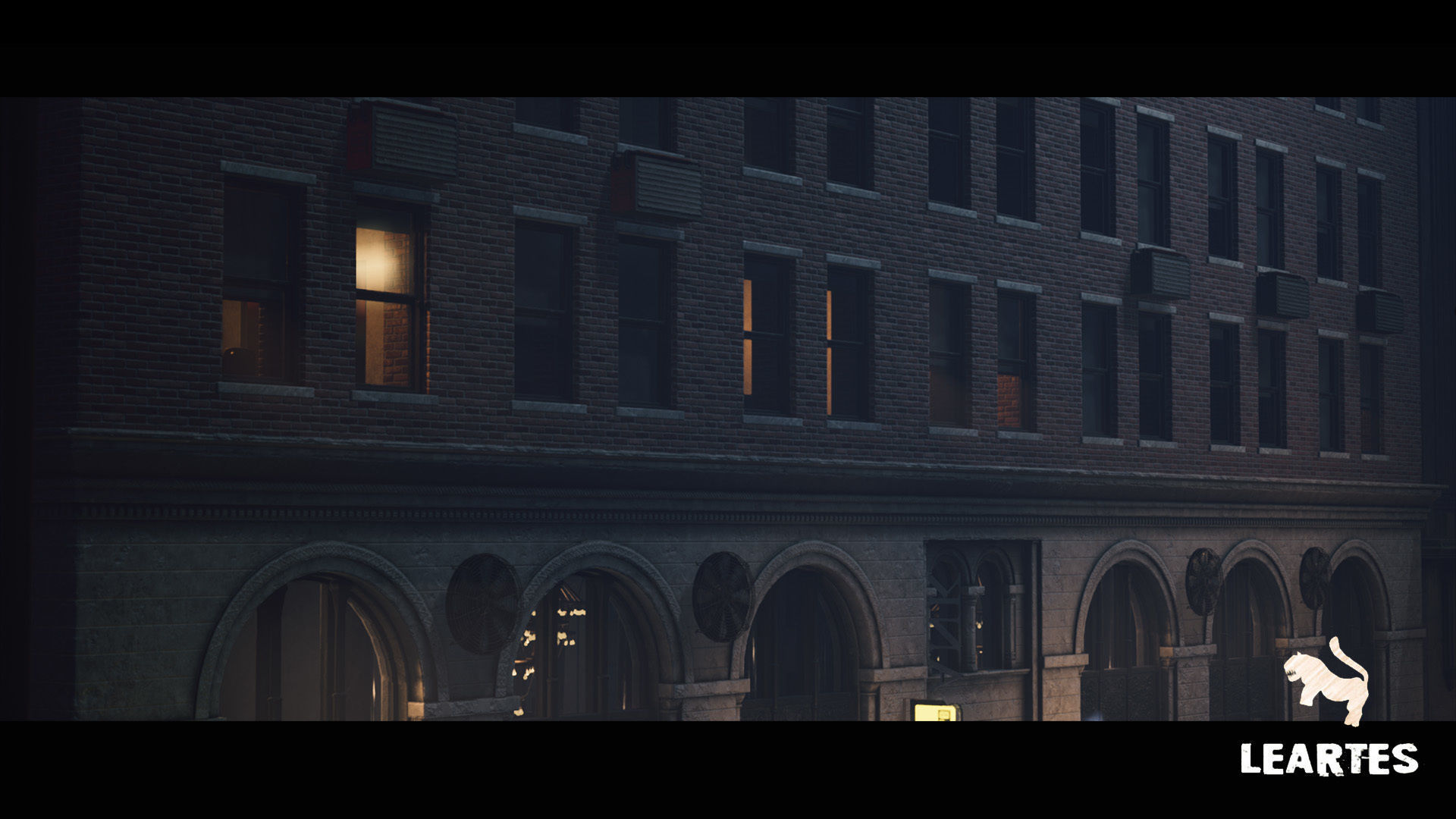 Modern City Downtown with Interiors Megapack - Buildings Low-poly 3D model_28