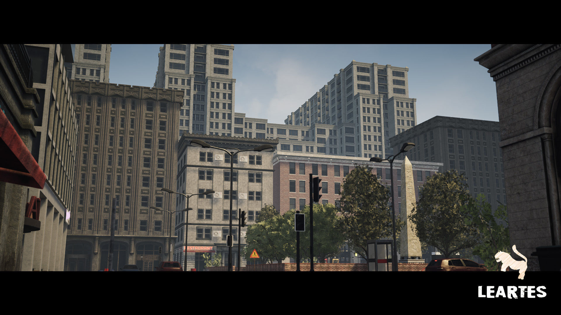 Modern City Downtown with Interiors Megapack - Buildings Low-poly 3D model_9