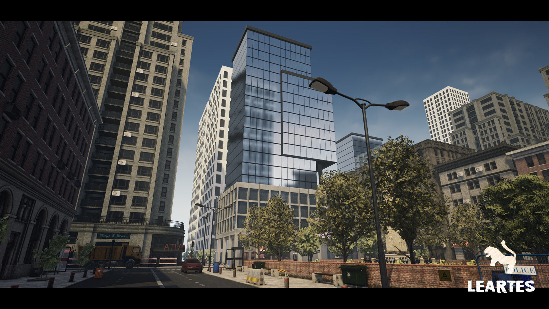 Modern City Downtown with Interiors Megapack - Buildings Low-poly 3D model_2