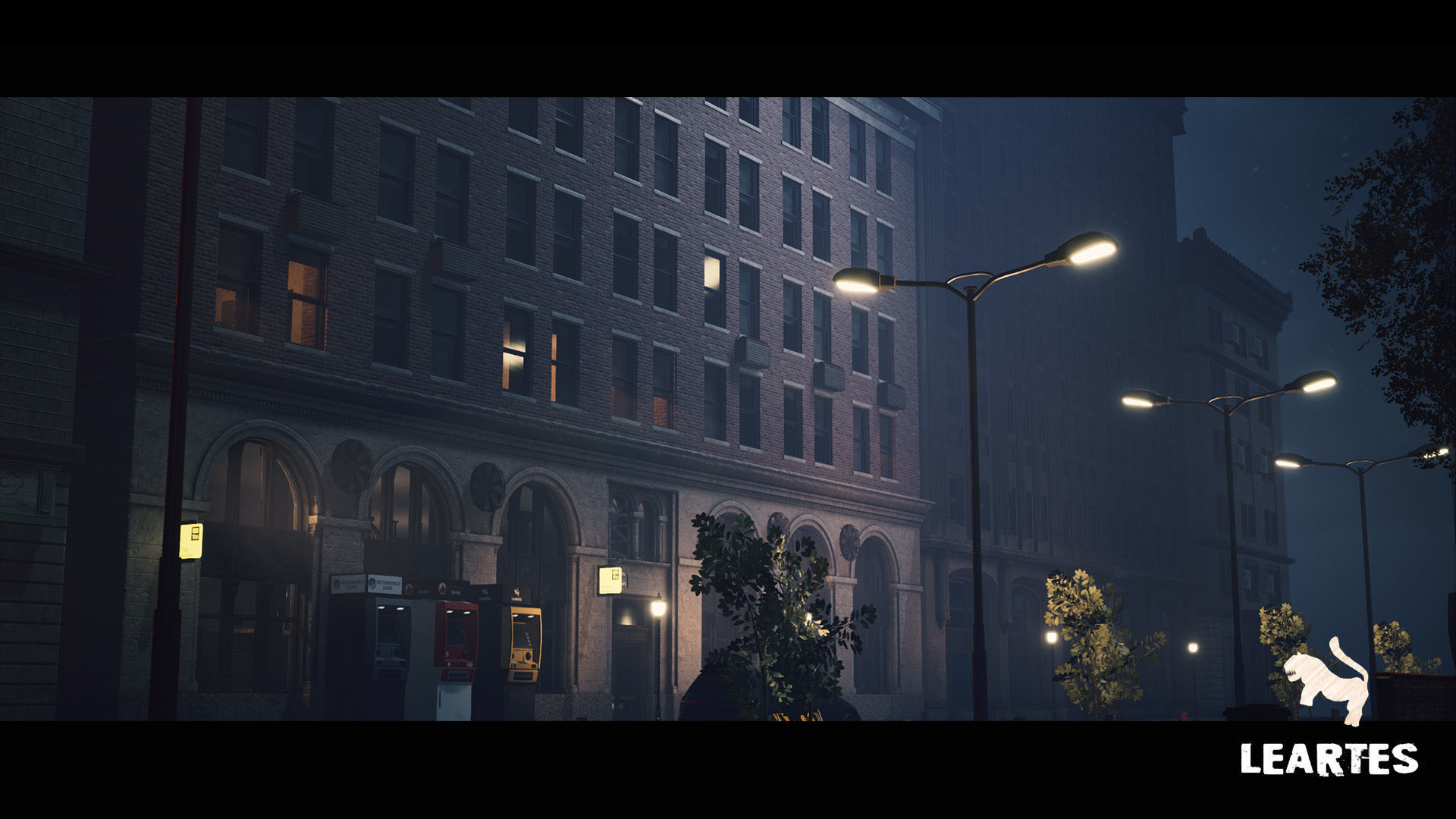 Modern City Downtown with Interiors Megapack - Buildings Low-poly 3D model_34