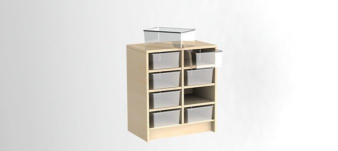 Drawer storage cabinet with drawers 3D model