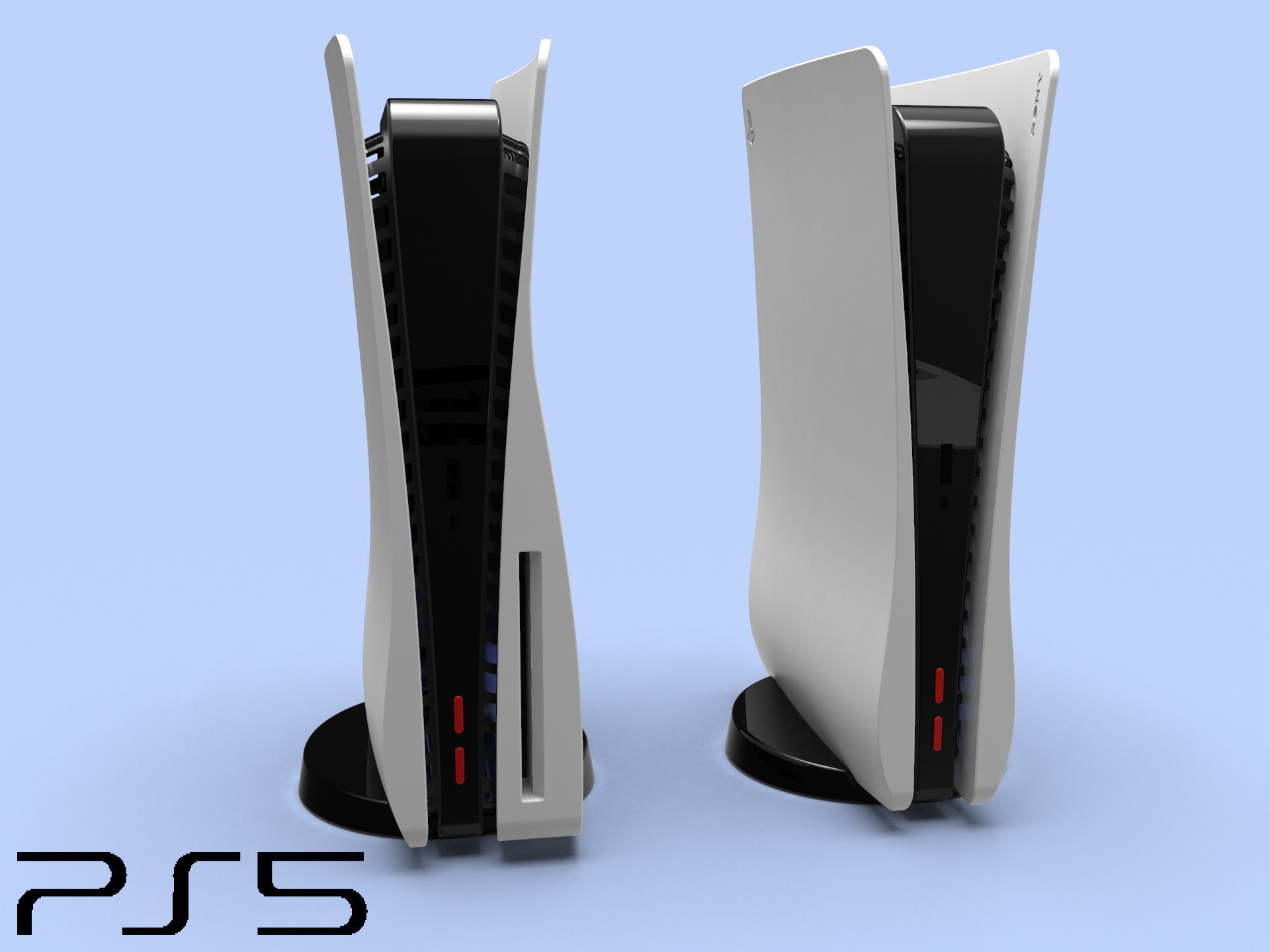 The case is different from the original PS 5 case 3D print model_3