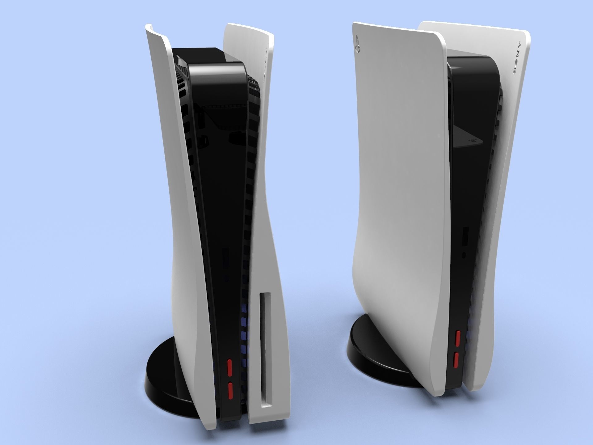 The case is different from the original PS 5 case 3D print model_0