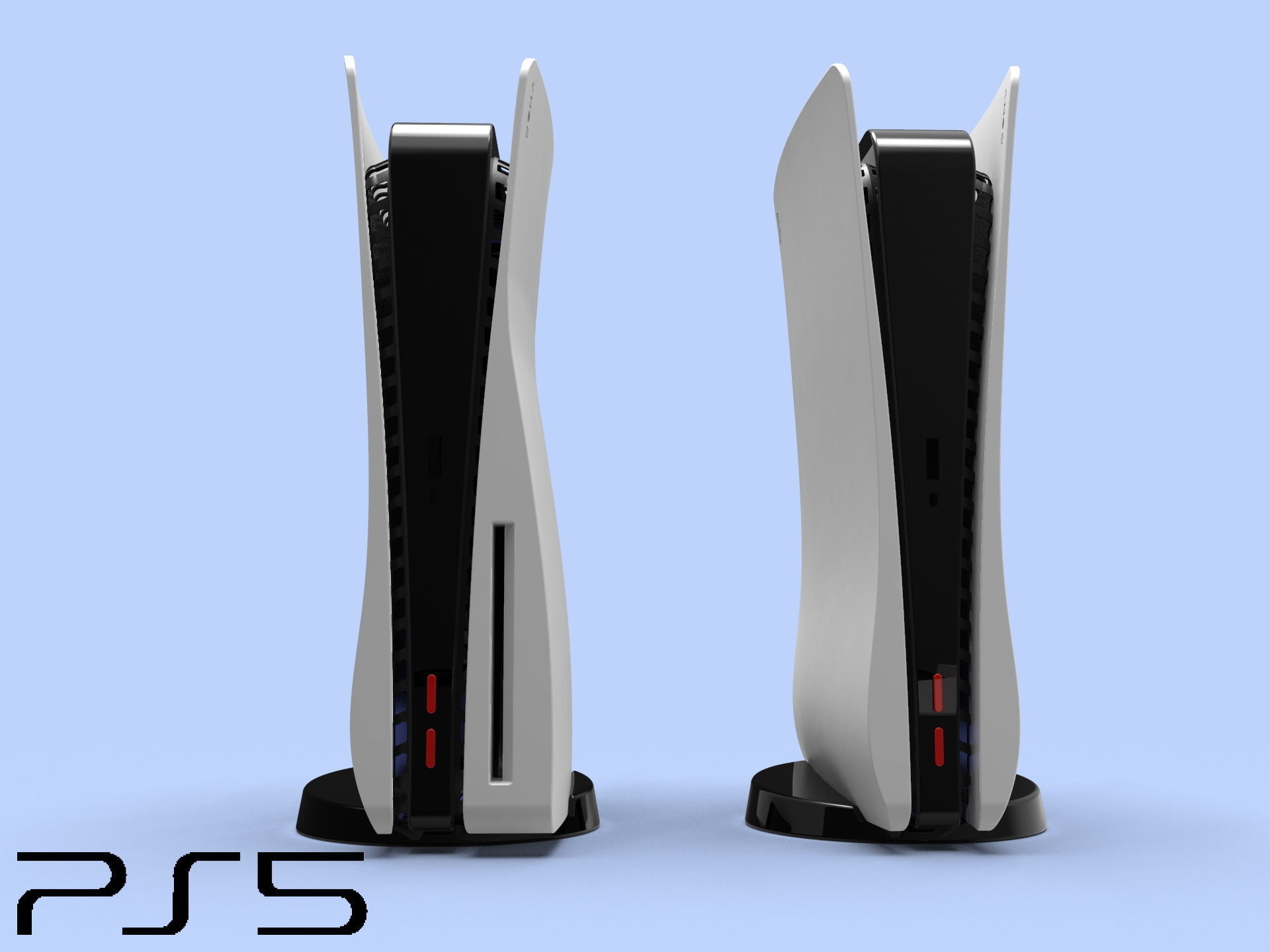 The case is different from the original PS 5 case 3D print model_4