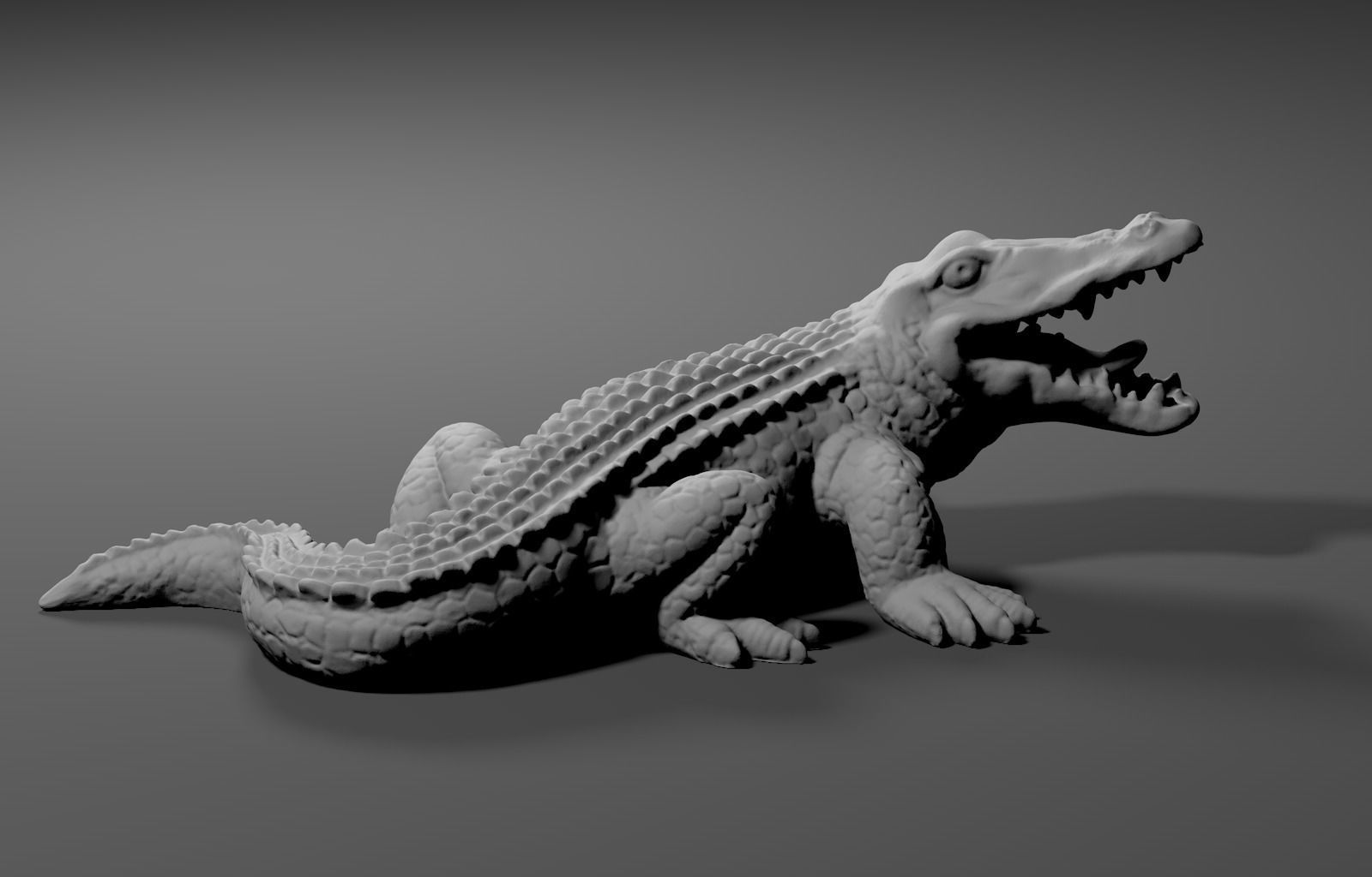 Alligator Crocodile  3D model_1