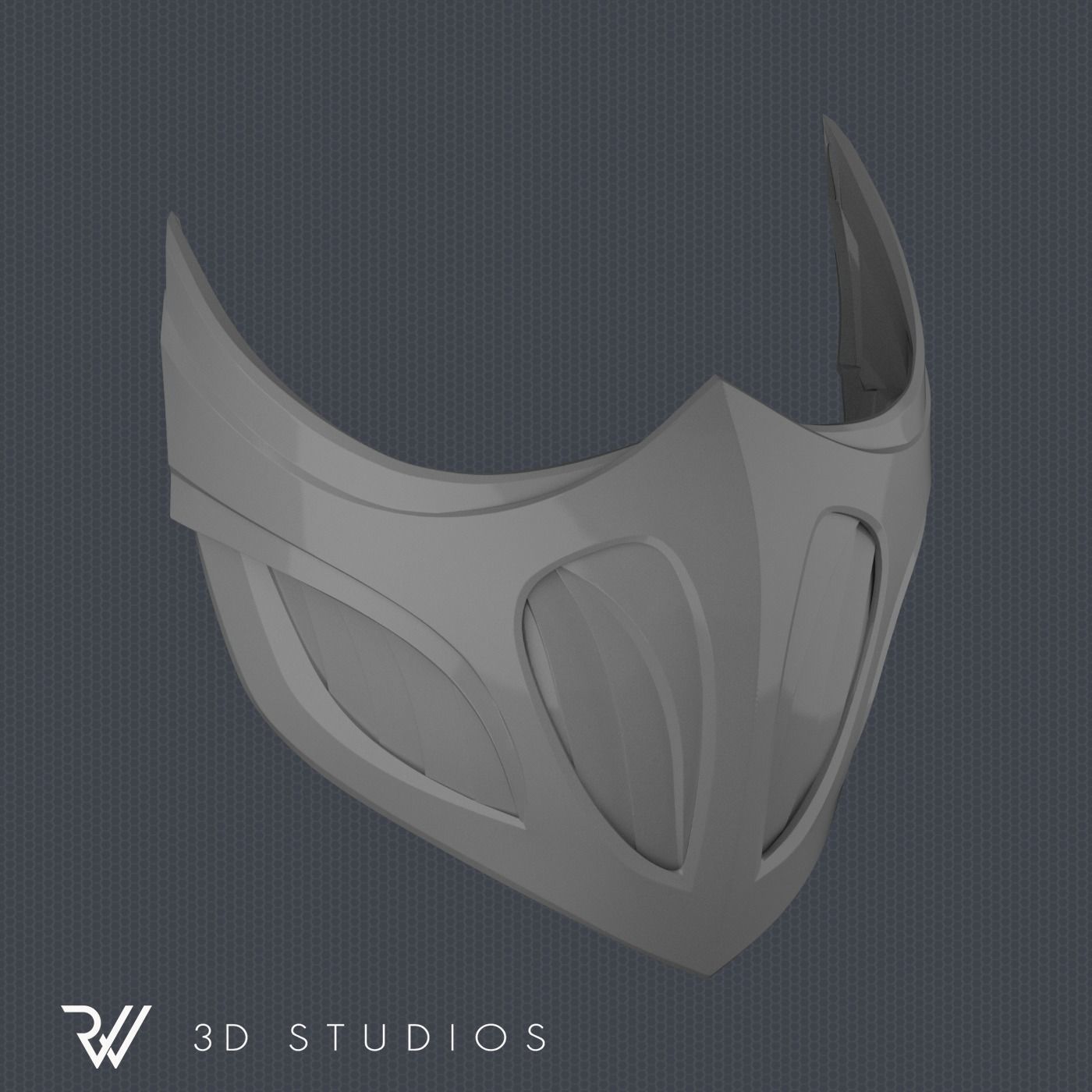 MK11 Scorpion Mask V6 - STL File 3D print model_5