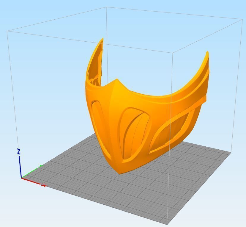 MK11 Scorpion Mask V6 - STL File 3D print model_2