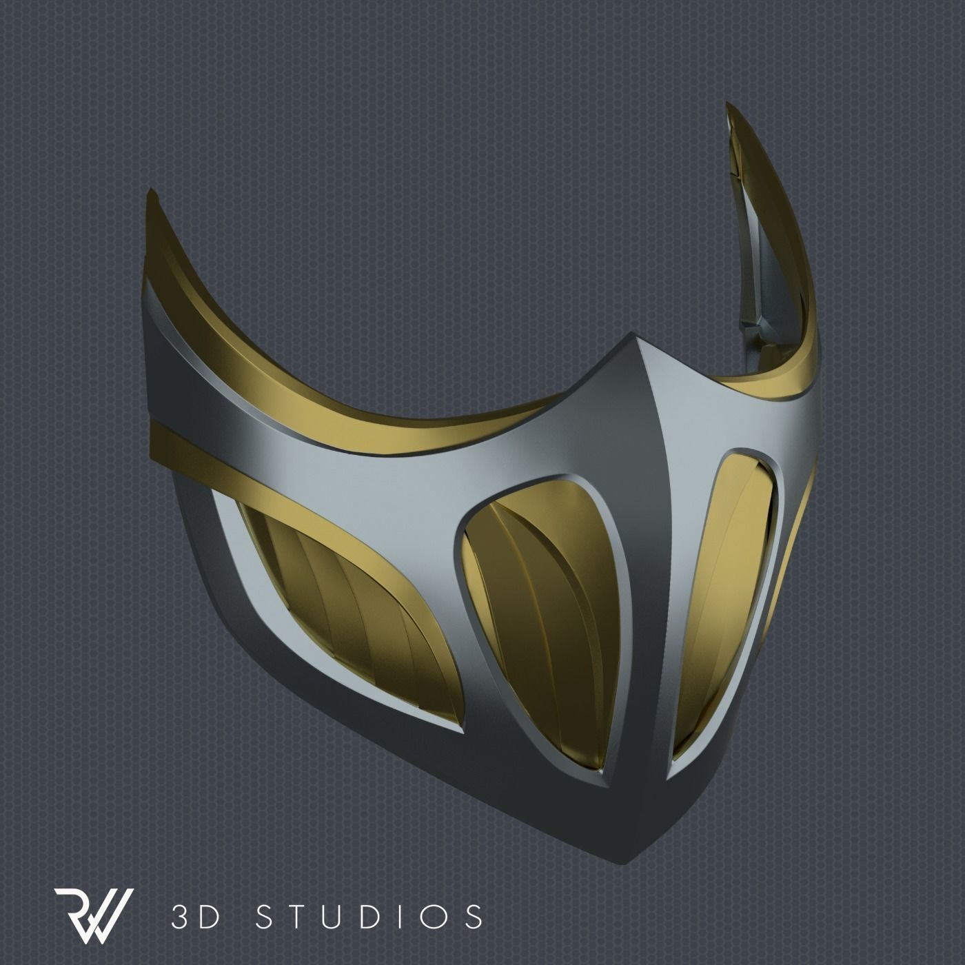 MK11 Scorpion Mask V6 - STL File 3D print model_1