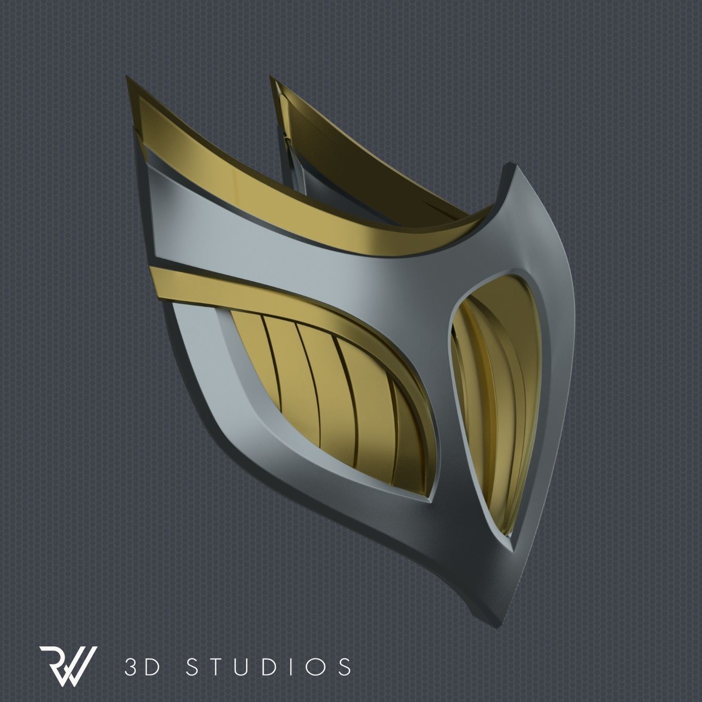 MK11 Scorpion Mask V6 - STL File 3D print model_3