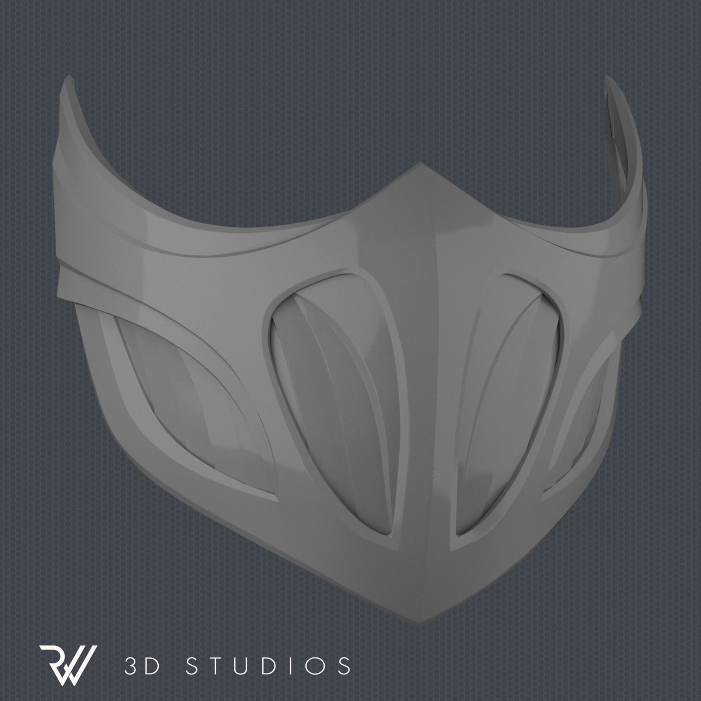 MK11 Scorpion Mask V6 - STL File 3D print model_4
