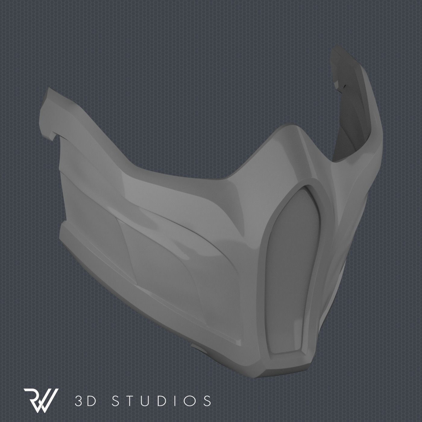 MK11 Scorpion Mask V7 - STL File 3D print model_12