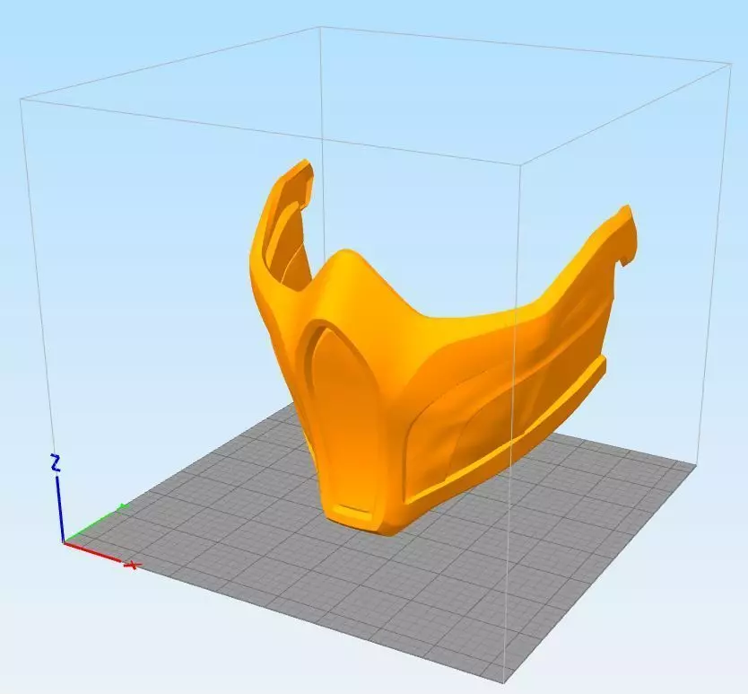 MK11 Scorpion Mask V7 - STL File 3D print model_3