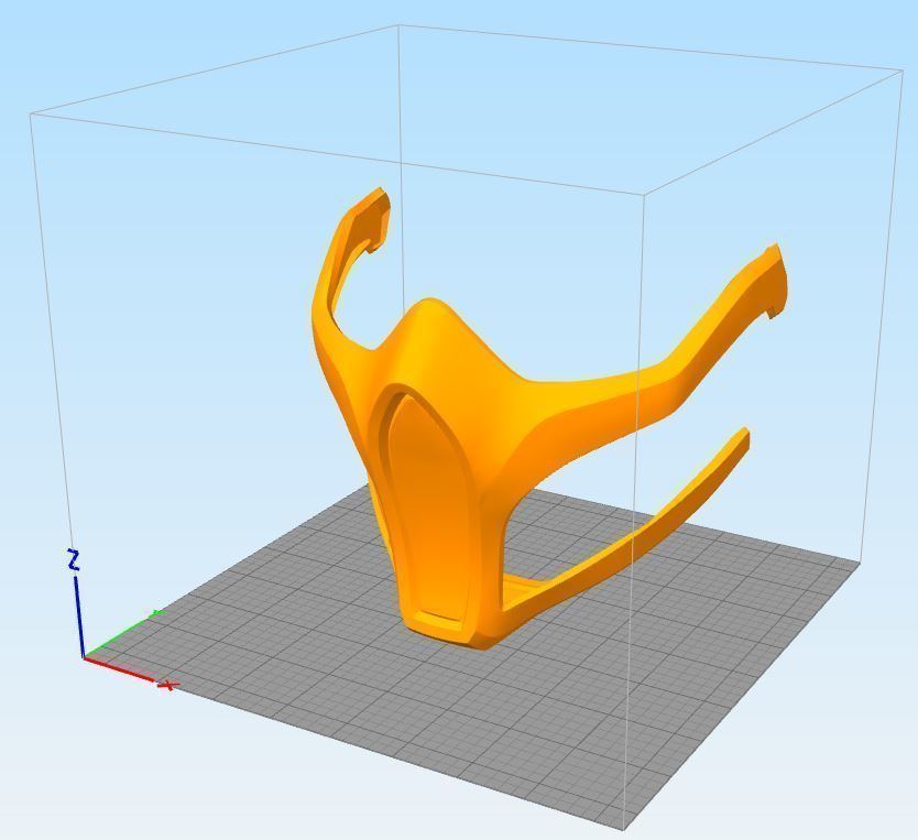 MK11 Scorpion Mask V7 - STL File 3D print model_7