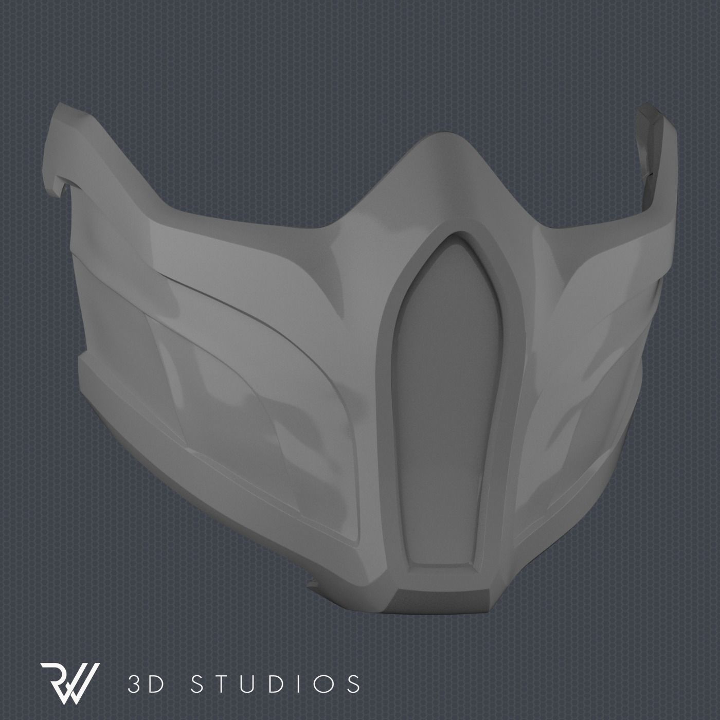 MK11 Scorpion Mask V7 - STL File 3D print model_11