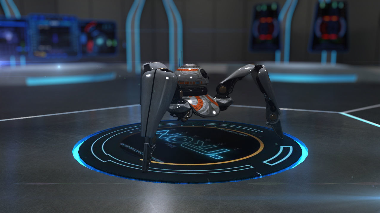 Robots in the technology scene 3D model_2