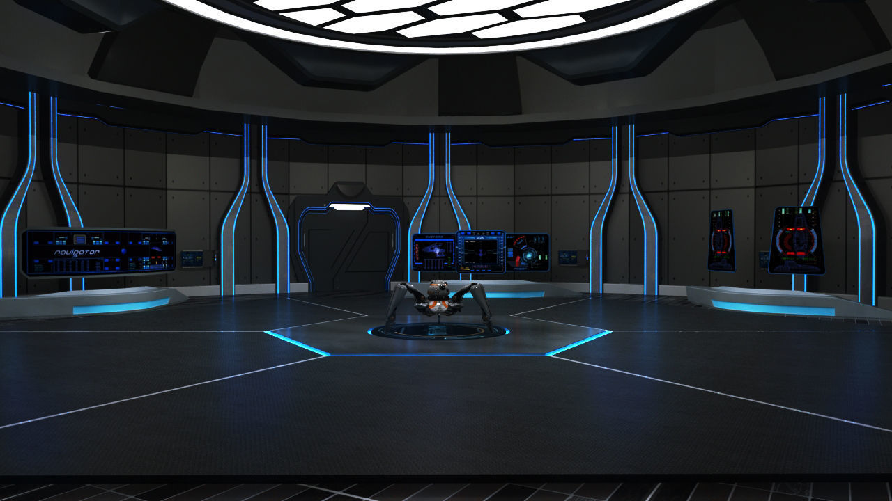 Robots in the technology scene 3D model_3