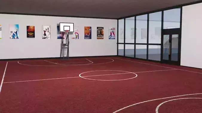 Indoor basketball court