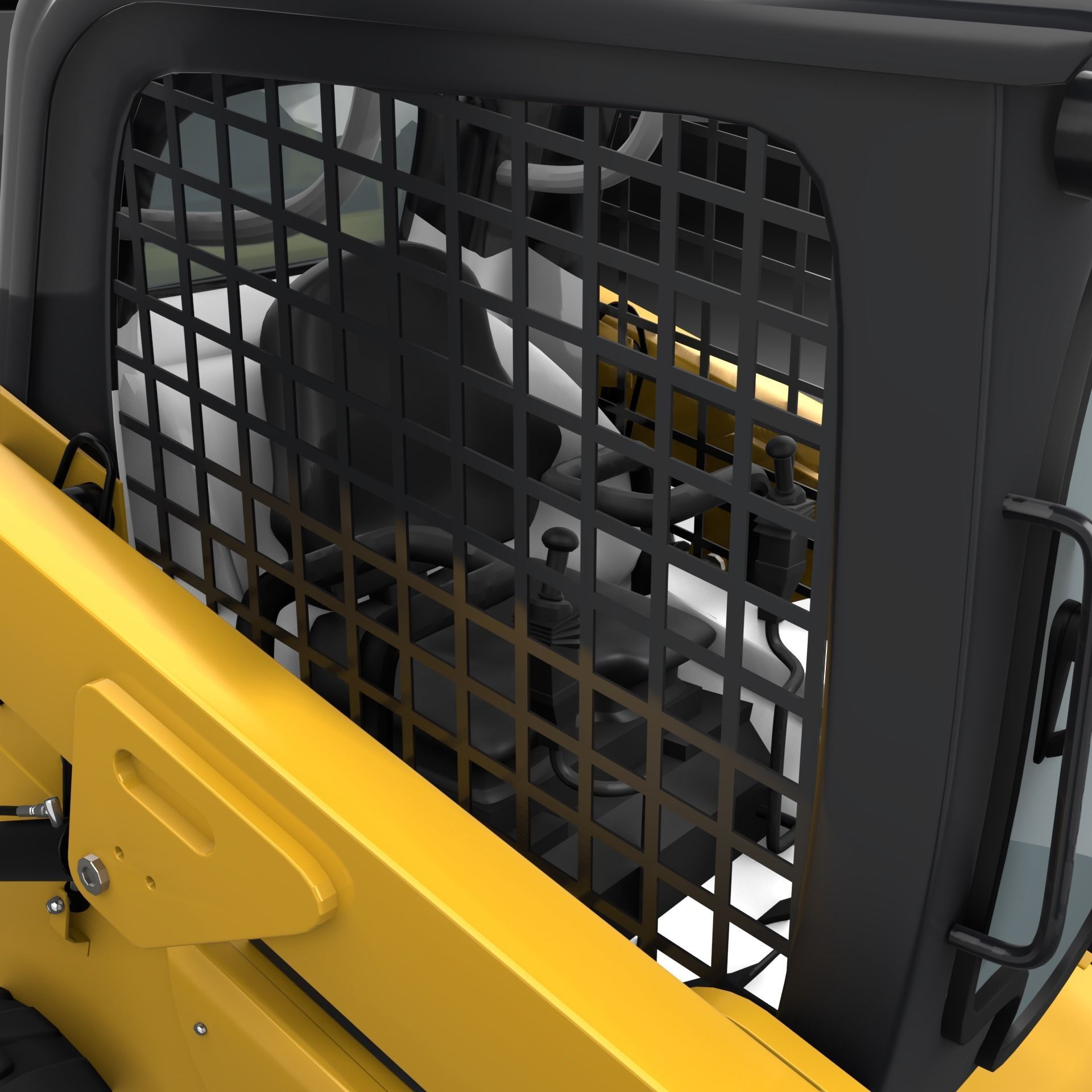 Realistic Skid Steer Loader 3D Model PBR Game Ready Free 3D model_12