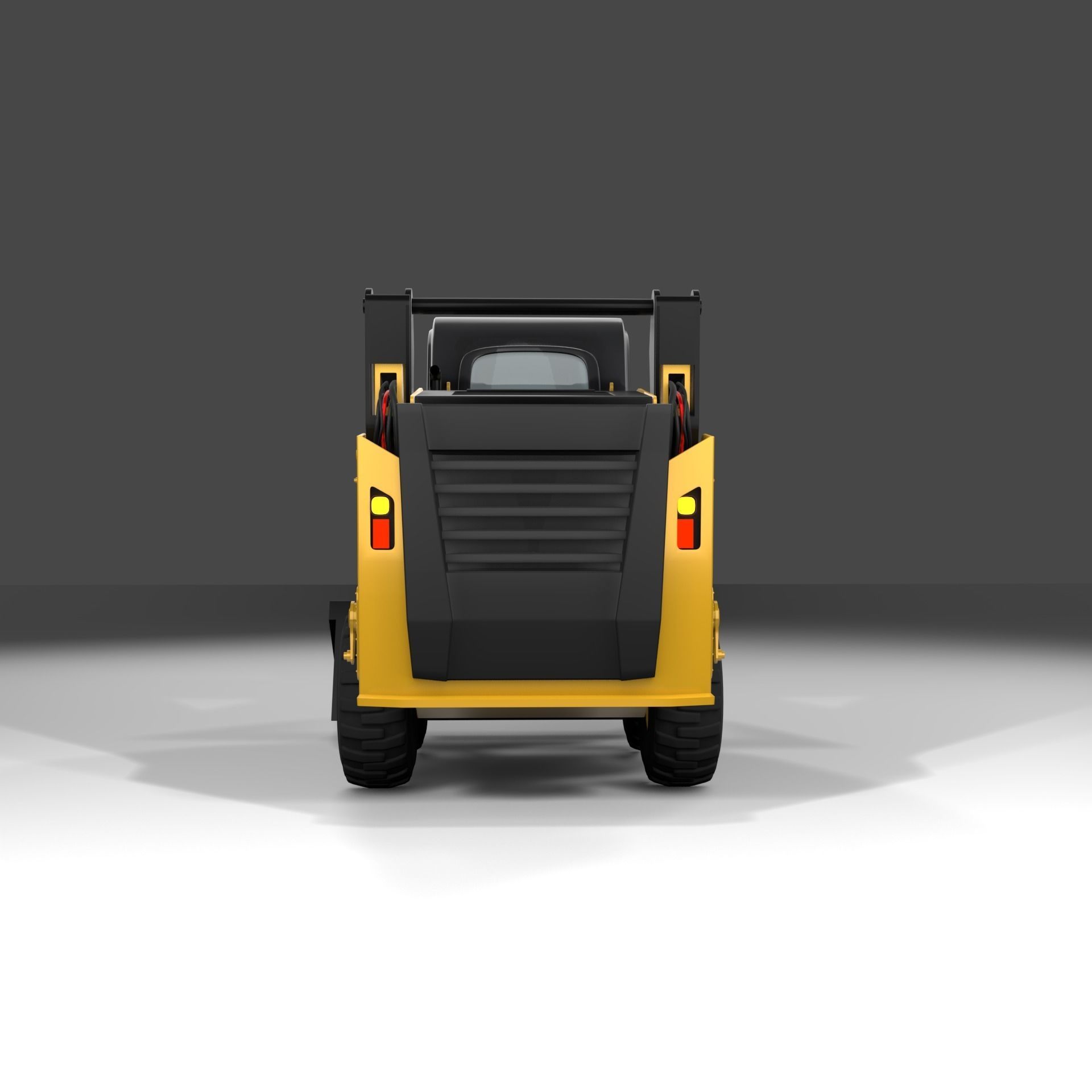 Realistic Skid Steer Loader 3D Model PBR Game Ready Free 3D model_5