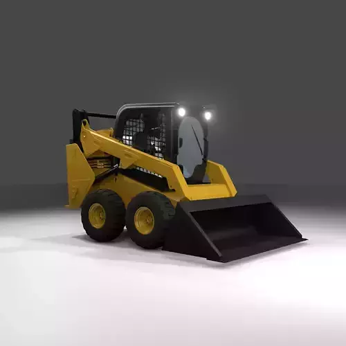 Realistic Skid Steer Loader 3D Model PBR Game Ready