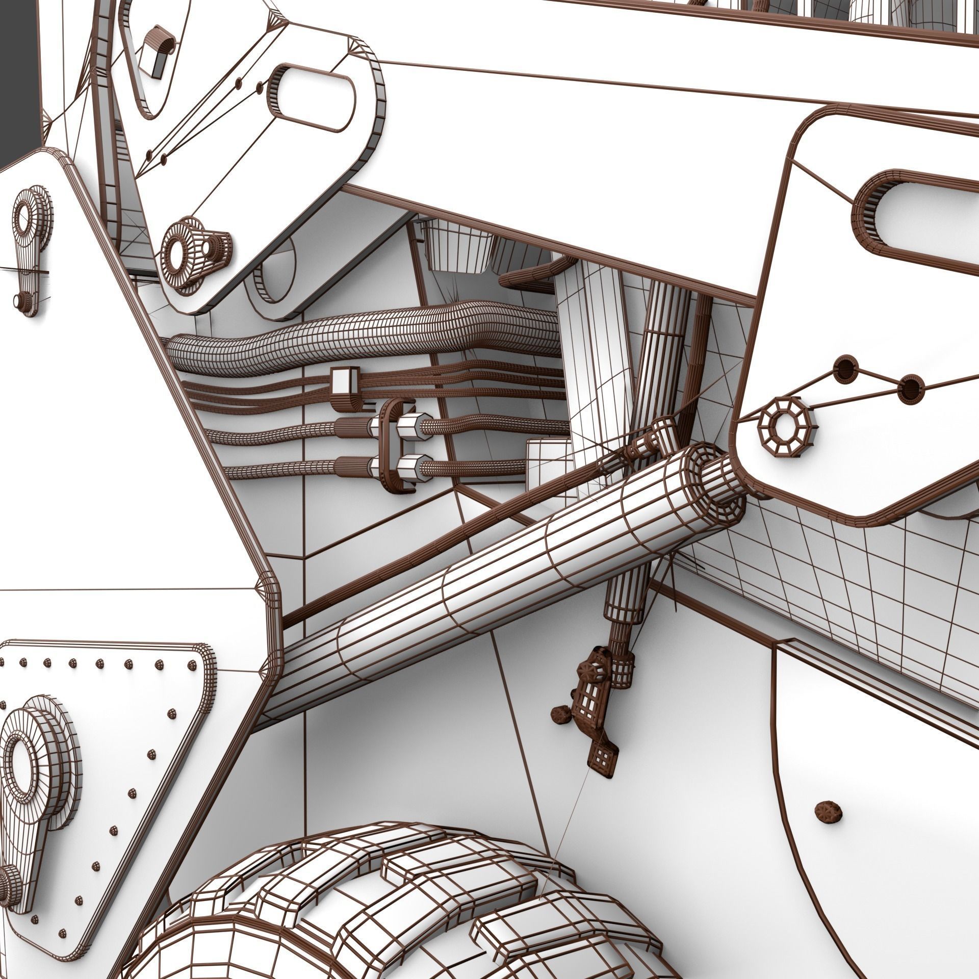 Realistic Skid Steer Loader 3D Model PBR Game Ready Free 3D model_23