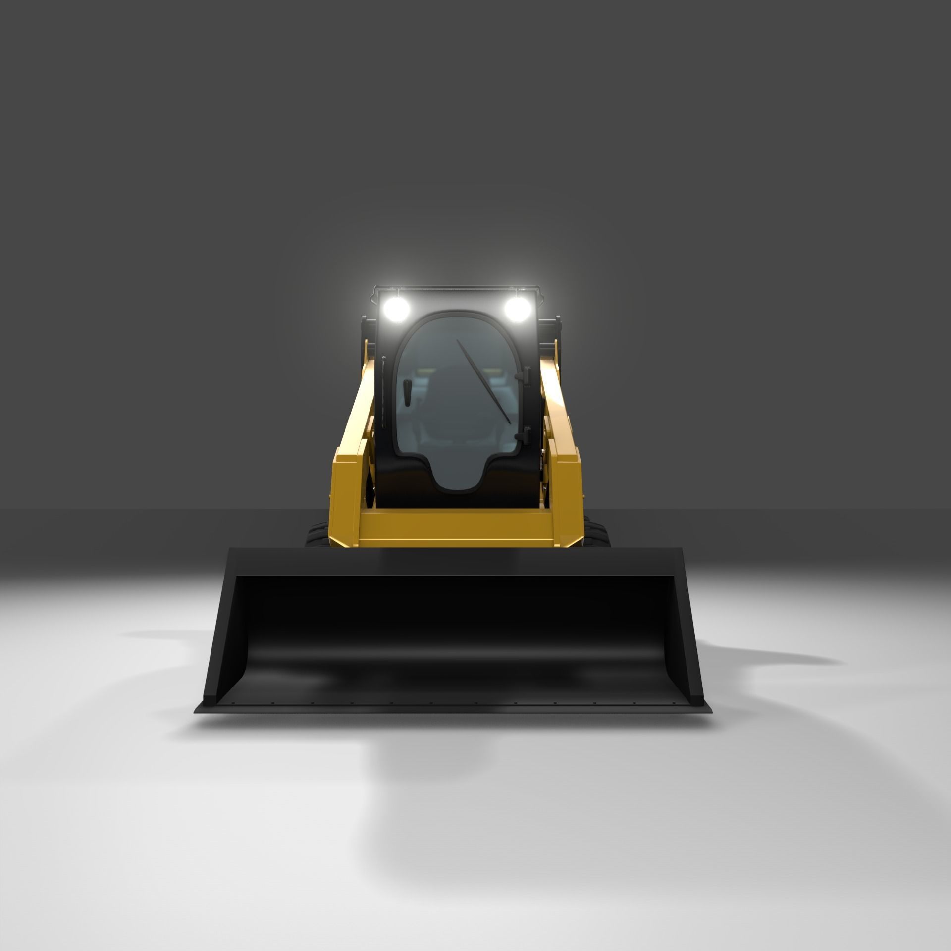 Realistic Skid Steer Loader 3D Model PBR Game Ready Free 3D model_1