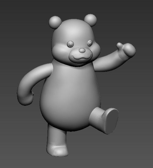 cartoon bear Free 3D print model_2
