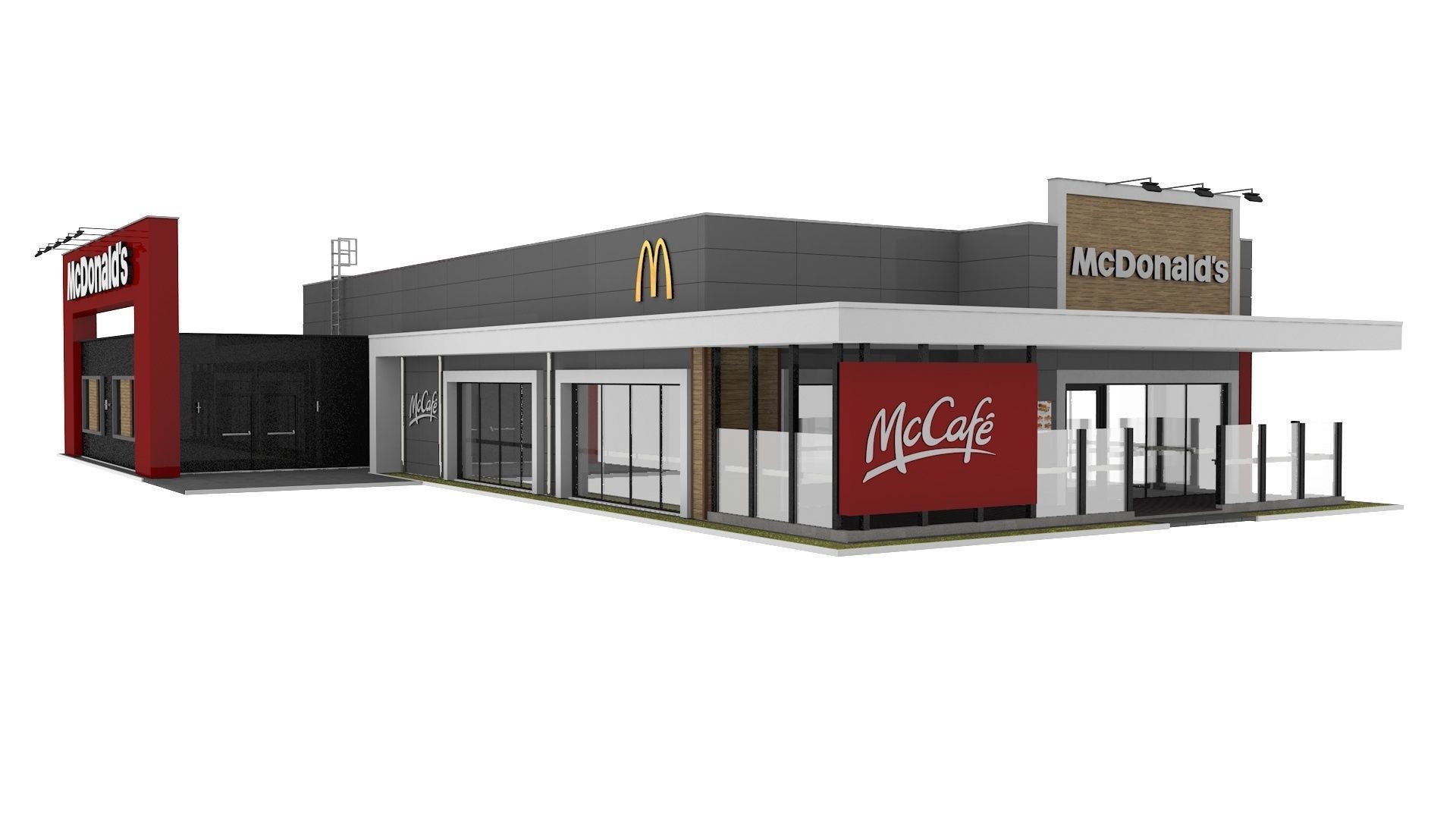 McDonalds Drive Thru 3D model_1