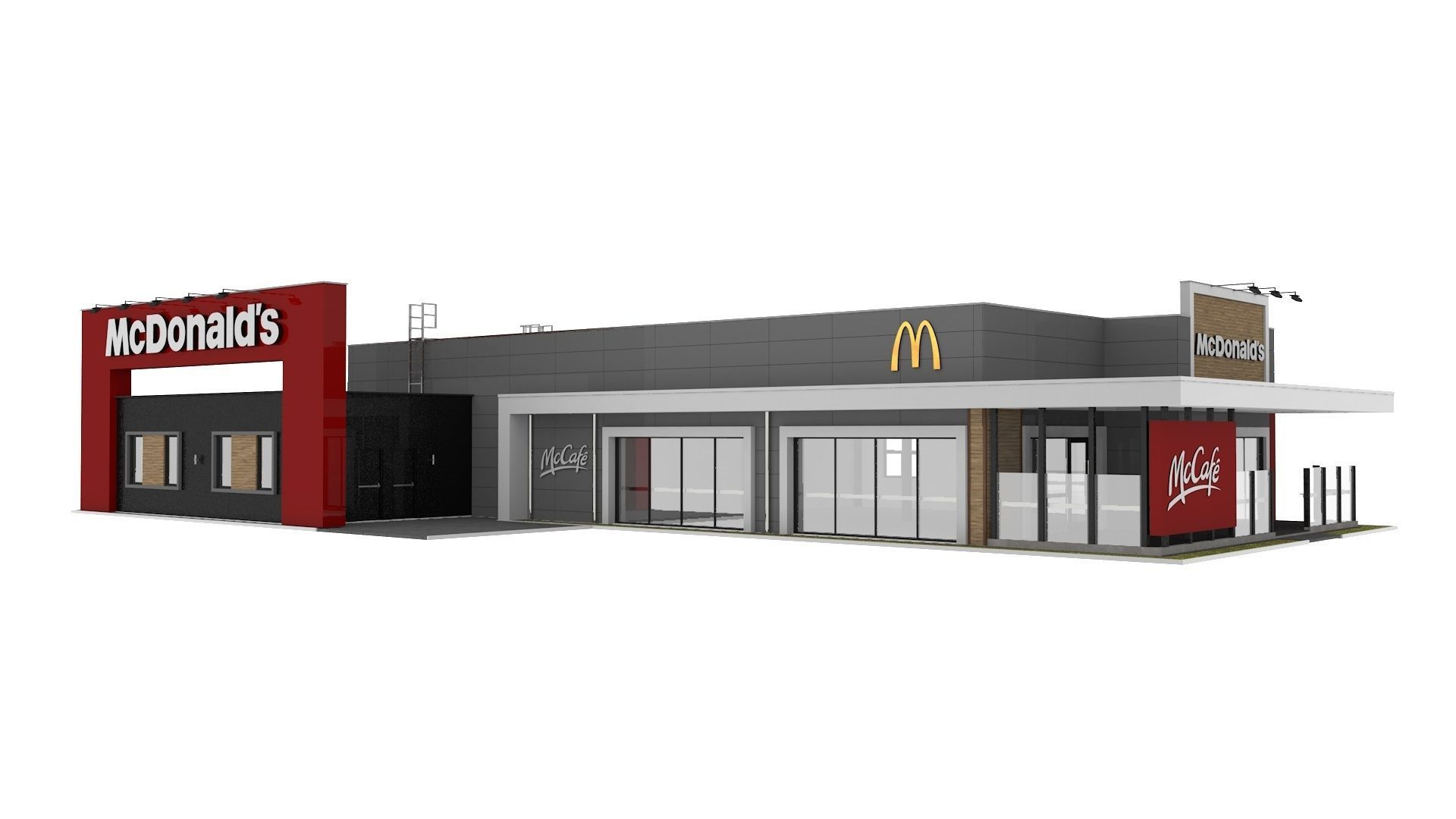 McDonalds Drive Thru 3D model_8