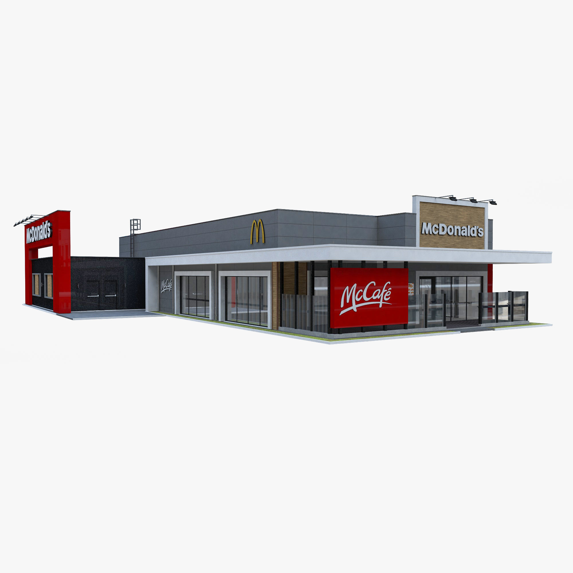 McDonalds Drive Thru 3D model_0