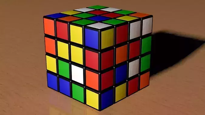 4x4 Scrambled Rubiks Cube