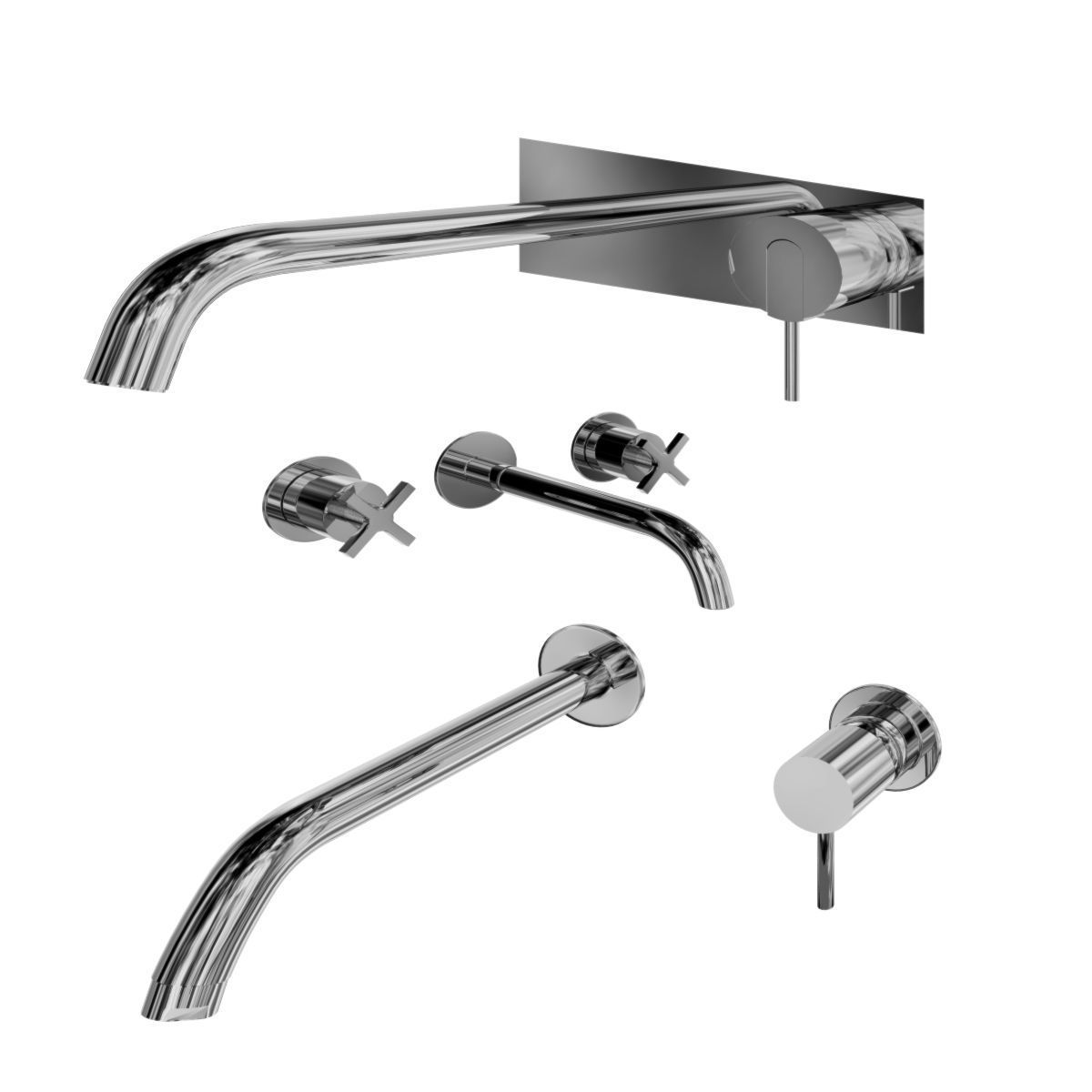 Hygienic shower 3D model_3