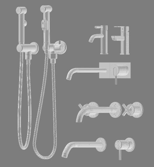Hygienic shower 3D model_6