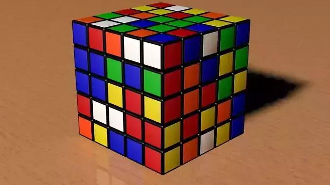 5x5 Scrambled Rubiks Cube