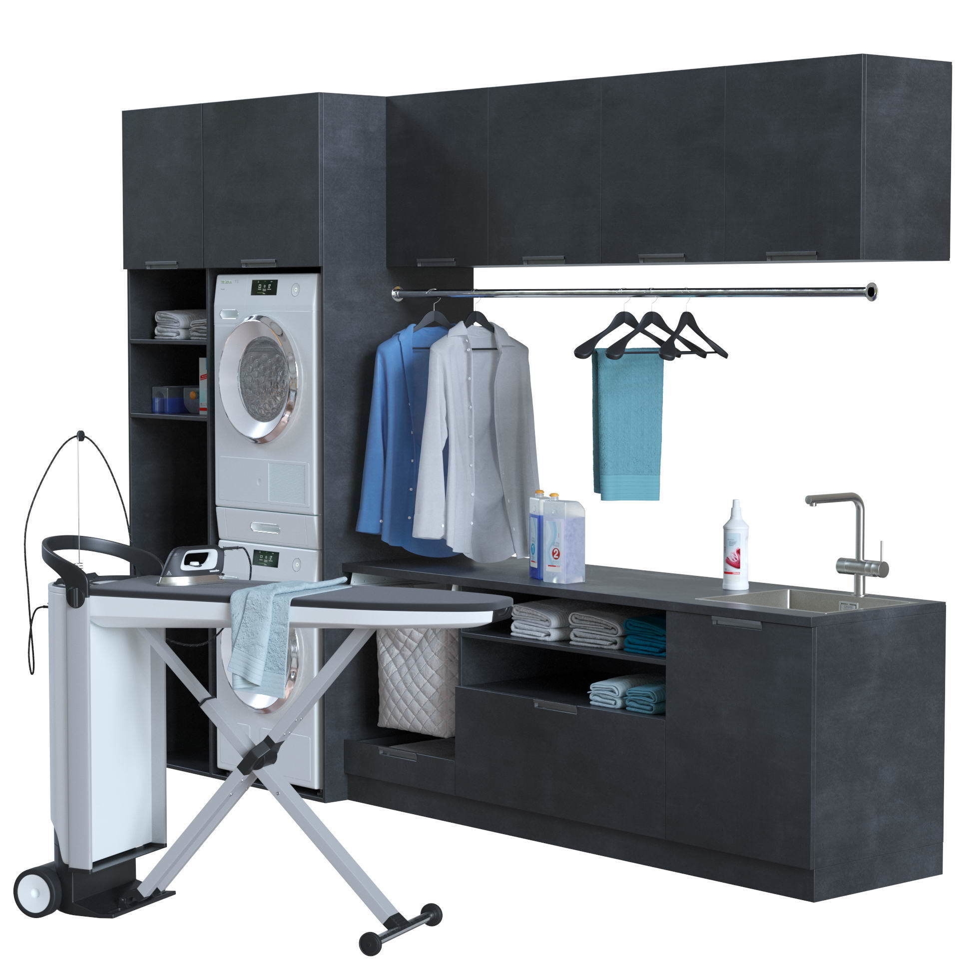 Miele Laundry Set 3D model_16