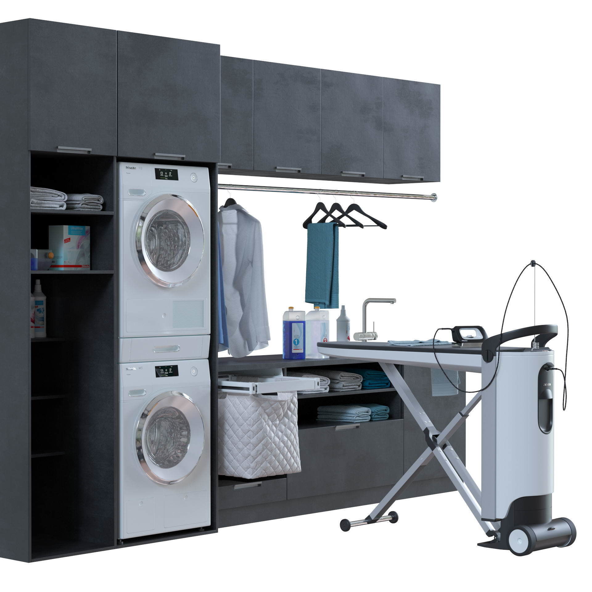 Miele Laundry Set 3D model_3