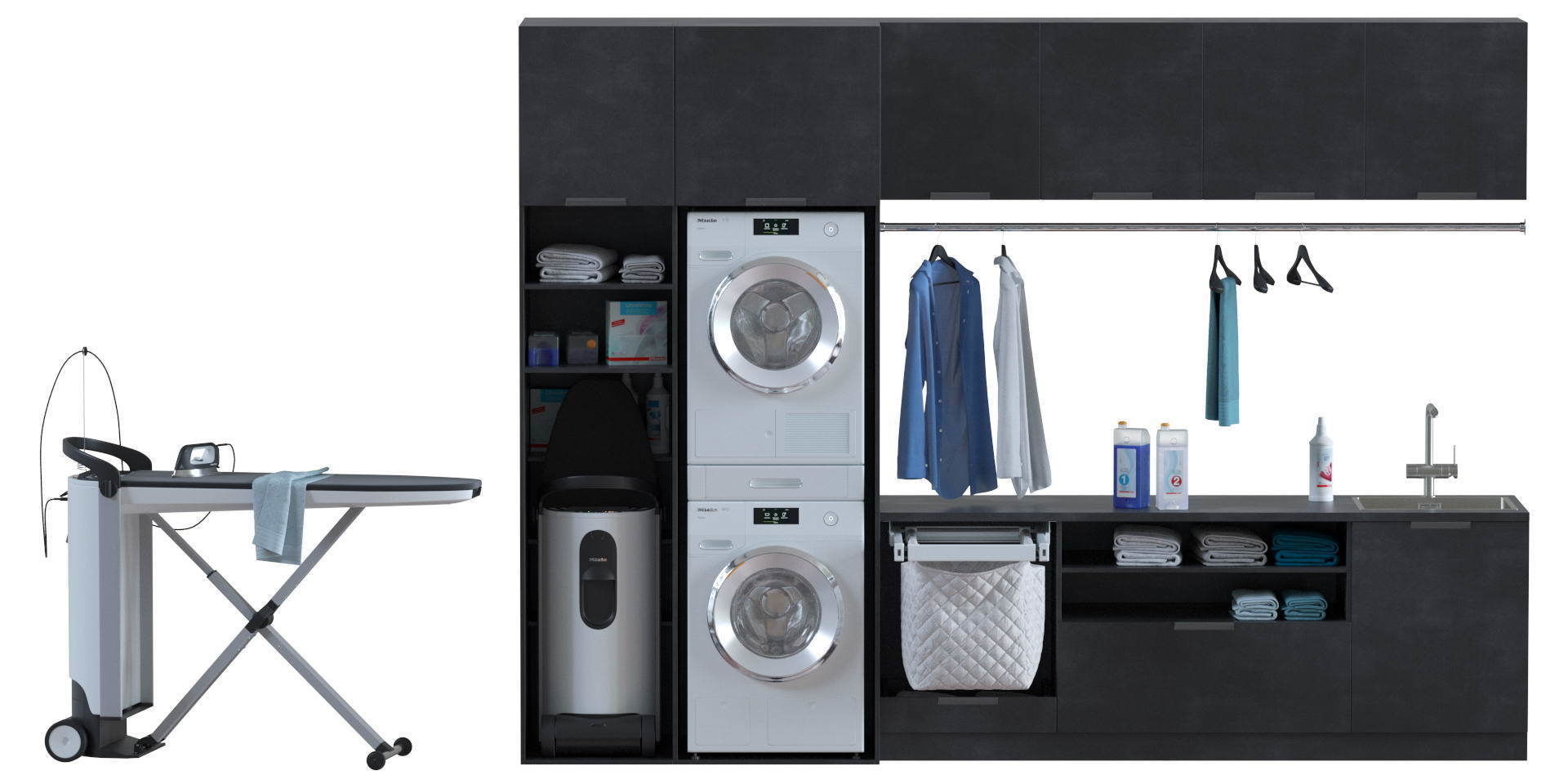 Miele Laundry Set 3D model_1
