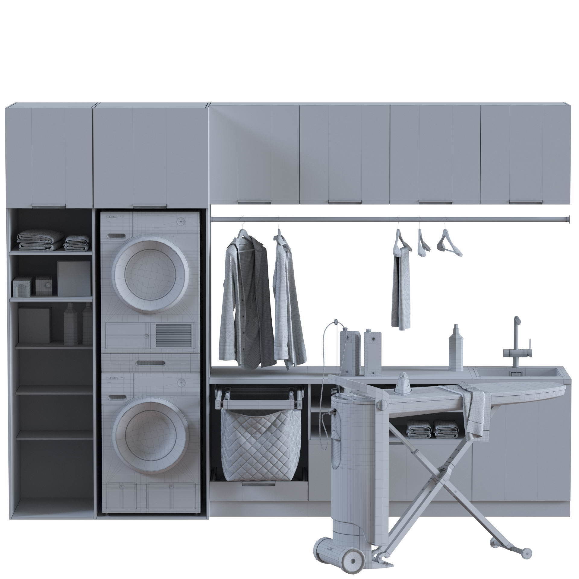 Miele Laundry Set 3D model_47