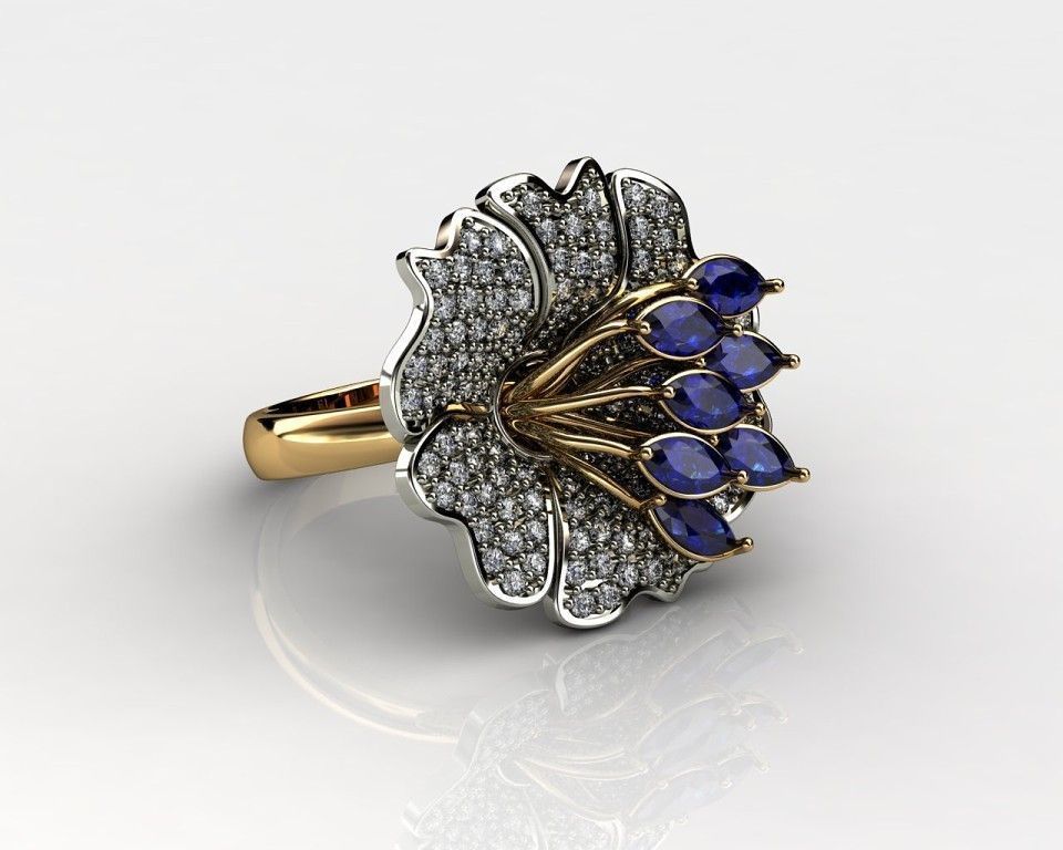 Flower Rings 01 3D print model_1