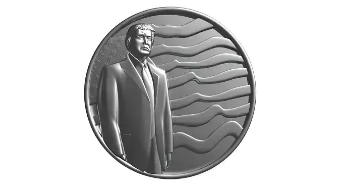 The Donald Trump Coin 3D print model
