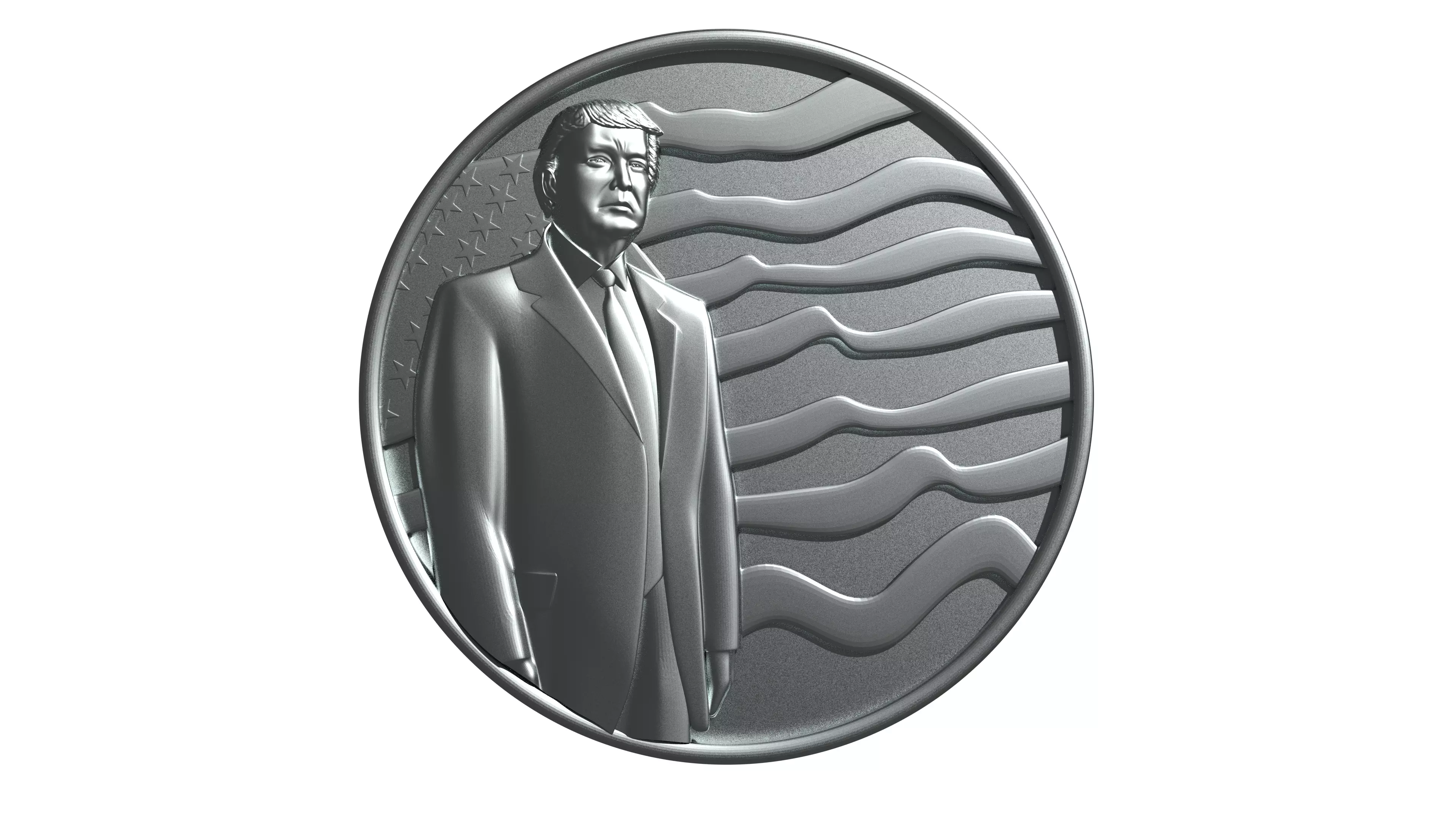 The Donald Trump Coin 3D print model