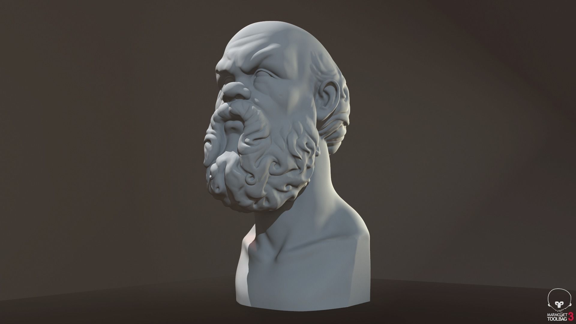 Bust of Socrates 3D print model_2