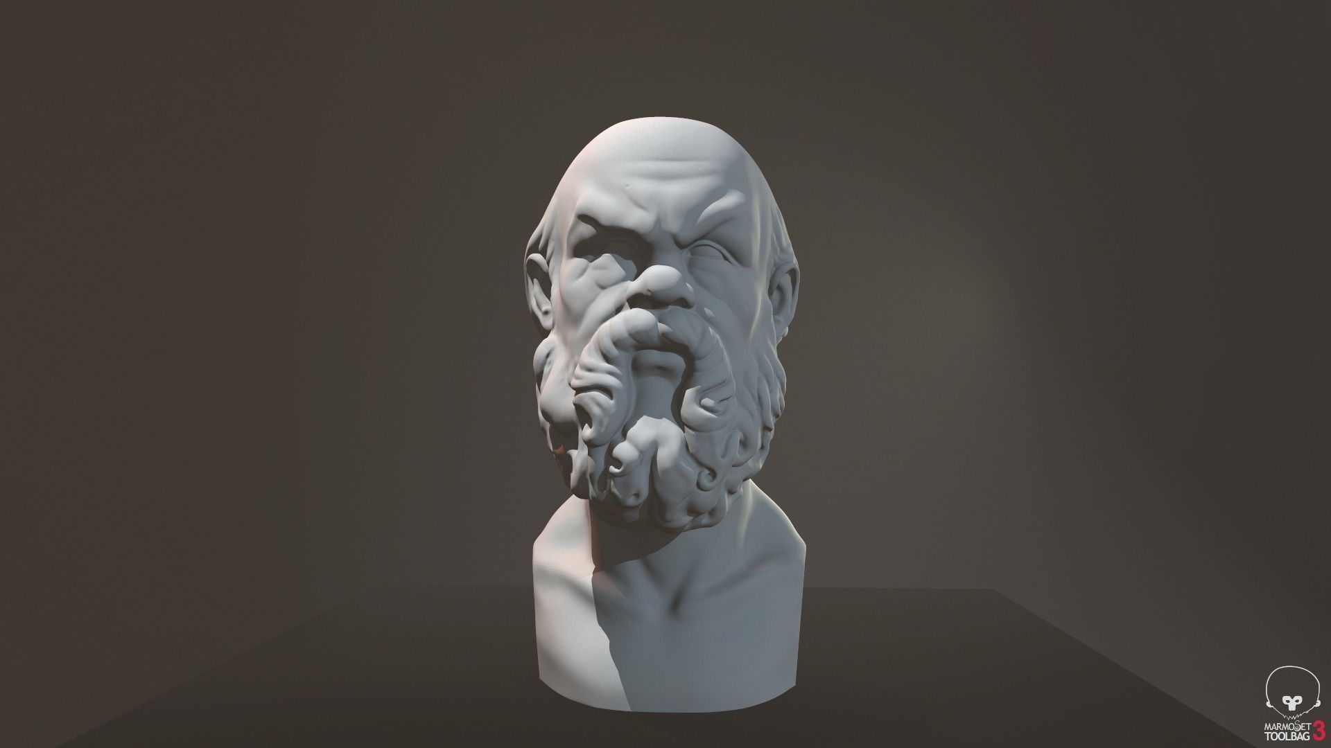 Bust of Socrates 3D print model_0